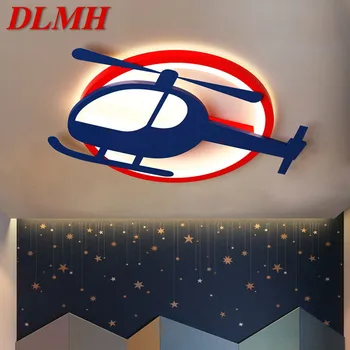 DLMH Детски тавана лампа във формата на самолет, led, 3 цвята, cartoony лампа за дома, детска спалня, детска градина, декор - Изображение 1  