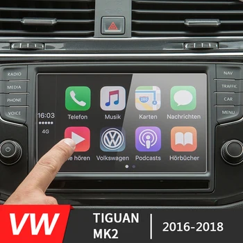 6,5-Инчов Авто Навигация-GPS Екрана е От Стъкло И Стомана Защитно Фолио За Volkswagen Tiguan MK2 2016-2017 Skoda Kodiaq Karoq 2017 2018 - Изображение 1  