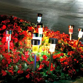 Външни Слънчева светлина под лампа Градинска Декоративна Водоустойчива лампа на слънчеви батерии Фенер Ландшафтна пътека Декор на тревата в двора - Изображение 2  