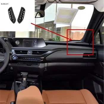 2 бр./лот Автомобили стикер от ABS-пластмаса с шкурка въглеродни влакна, декоративна капачка за контакта климатик 2019 година Lexus UX260h UX200 - Изображение 1  