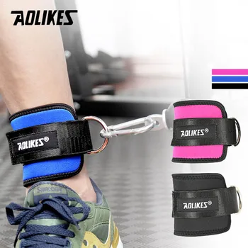 AOLIKES, 1 бр., кабелен каишка на щиколотке, Кабелен тренажор за крака, двойна D-образна белезници в щиколотках За тренировка на бедрата, сила на краката. - Изображение 1  