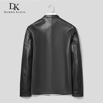 Мъжко яке от естествена кожа, якета от естествена овча кожа, ежедневни черни джобове, есен нова яке за мъже C8862 - Изображение 2  